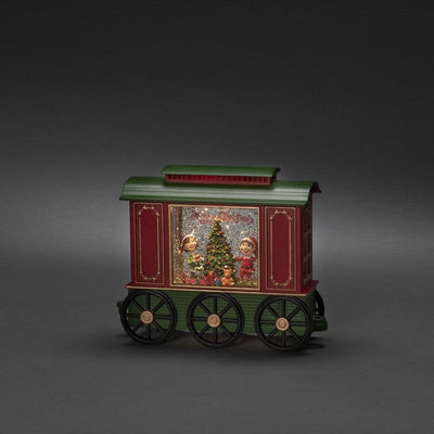Vannfylt togvogn med barn-Julebelysning dekor og pynt-Konstsmide-4278-000-Lightup.no
