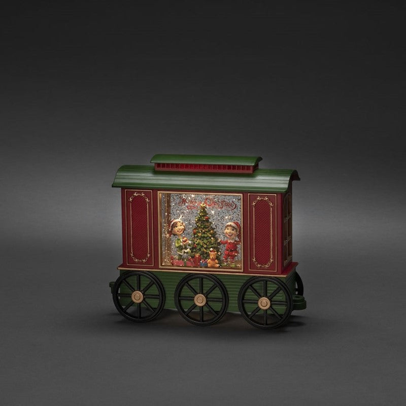 Vannfylt togvogn med barn-Julebelysning dekor og pynt-Konstsmide-4278-000-Lightup.no