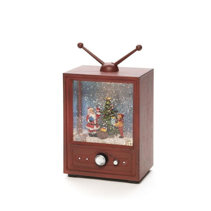 Vannfylt tv med nisse-Julebelysning dekor og pynt-Konstsmide-4372-000-Lightup.no