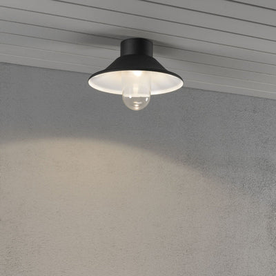 Vega taklampe 8W LED - Svart-Utebelysning taklampe-Konstsmide-552-750-Lightup.no