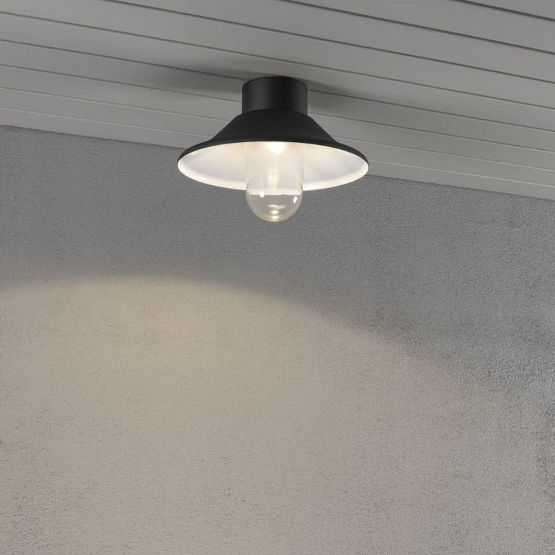 Vega taklampe 8W LED - Svart-Utebelysning taklampe-Konstsmide-552-750-Lightup.no