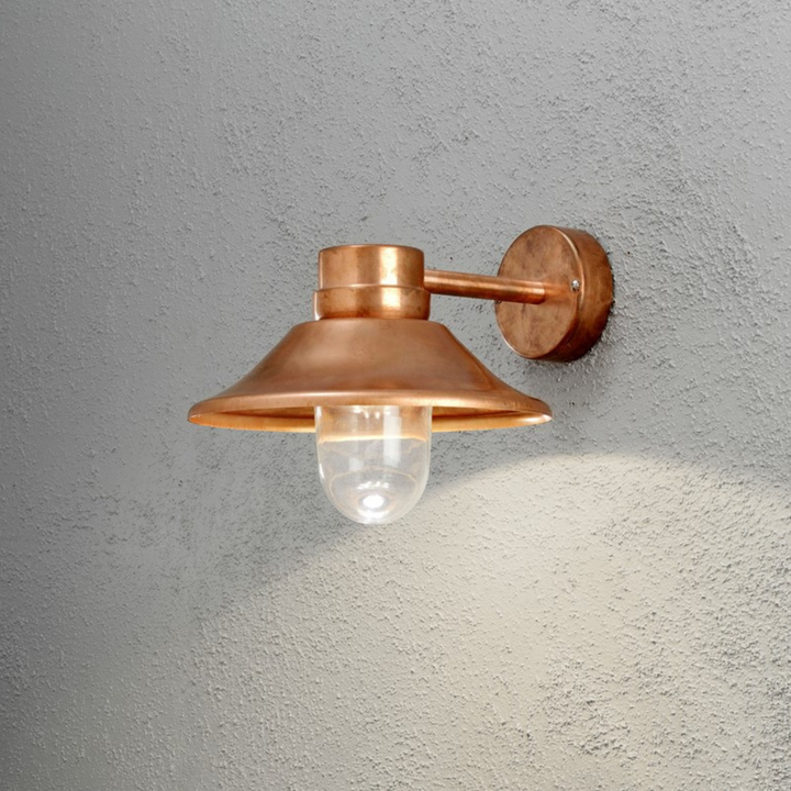 Vega vegglampe - Kobber-Utebelysning vegg klassisk-Konstsmide-Kobber-412-900-Lightup.no