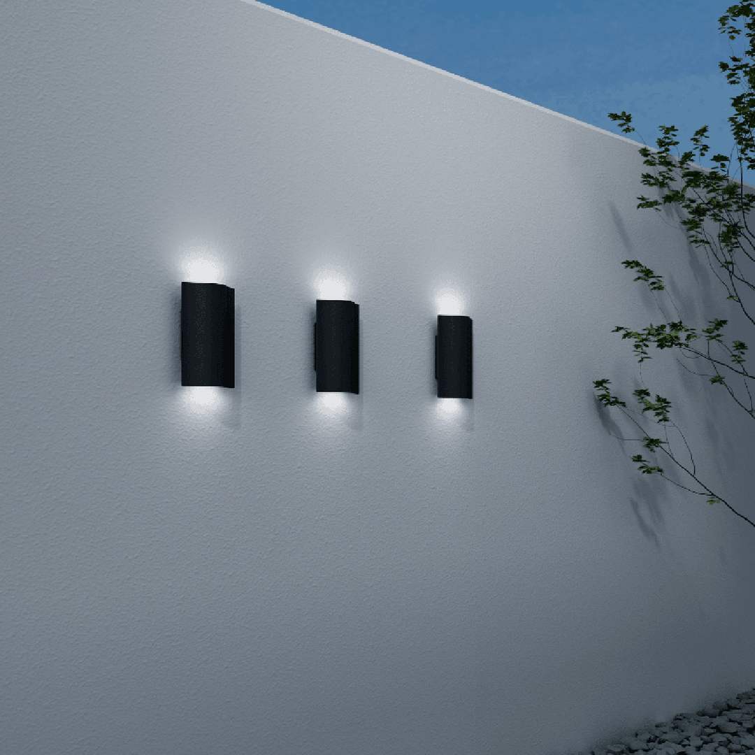 Vega vegglampe opp/ned utendørs 2x6W IP54 - Mørk grå-Utebelysning vegg opp og ned-Norlux-Grå-2450-90-7-Lightup.no