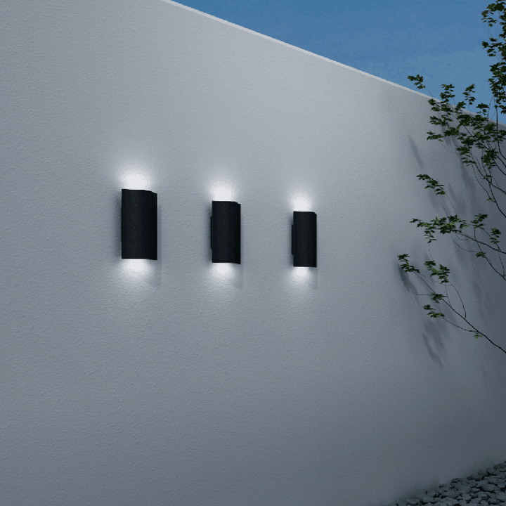 Vega vegglampe opp/ned utendørs 2x6W IP54 - Mørk grå-Utebelysning vegg opp og ned-Norlux-Grå-2450-90-7-Lightup.no