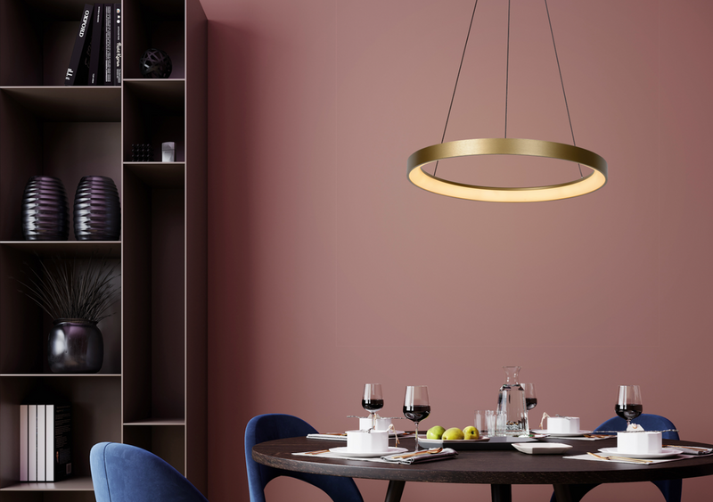 Vidal 58 cm takpendel 50W dimbar LED - Matt gull-Takpendler-Lucide-LC46403/48/02-Lightup.no