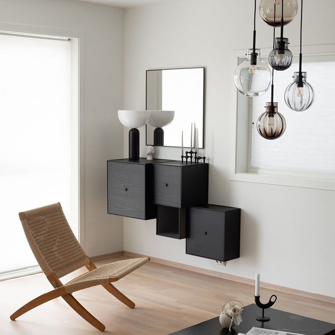 Vidde Krystallkuler 5 stk - Sort Baldakin-Takpendler-Hadeland Glassverk-Krystall-Hak__1218840-vidde-Sort-Baldakin-Lightup.no