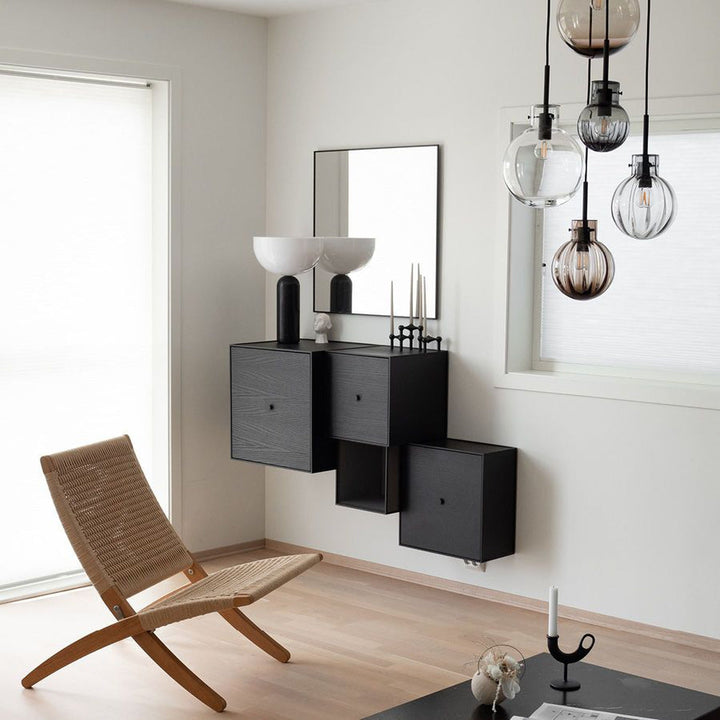 Vidde Krystallkuler 5 stk - Sort Baldakin-Takpendler-Hadeland Glassverk-Krystall-Hak__1218840-vidde-Sort-Baldakin-Lightup.no