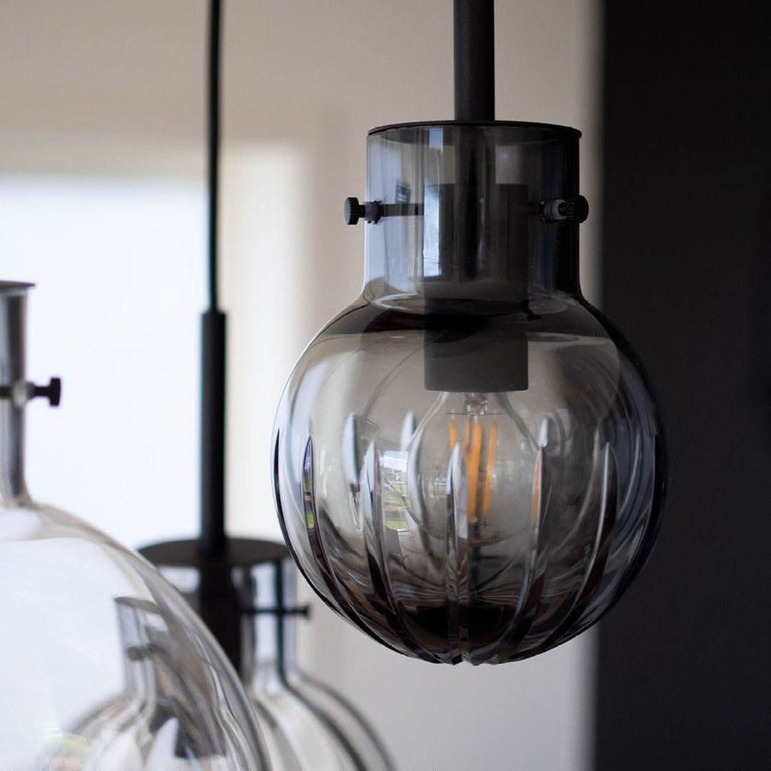 Vidde Krystallkuler 5 stk - Sort Baldakin-Takpendler-Hadeland Glassverk-Krystall-Hak__1218840-vidde-Sort-Baldakin-Lightup.no