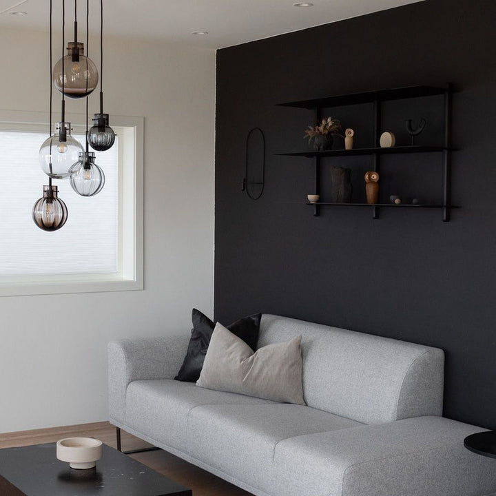 Vidde Krystallkuler 5 stk - Sort Baldakin-Takpendler-Hadeland Glassverk-Krystall-Hak__1218840-vidde-Sort-Baldakin-Lightup.no