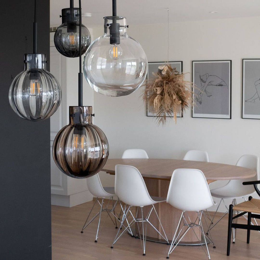 Vidde Krystallkuler 5 stk - Sort Baldakin-Takpendler-Hadeland Glassverk-Krystall-Hak__1218840-vidde-Sort-Baldakin-Lightup.no