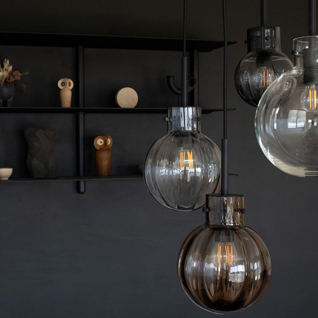 Vidde Krystallkuler 5 stk - Sort Baldakin-Takpendler-Hadeland Glassverk-Krystall-Hak__1218840-vidde-Sort-Baldakin-Lightup.no