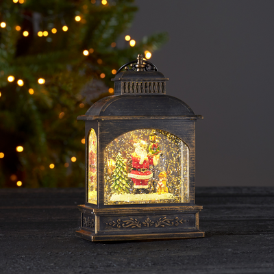 Vinter vannfylt lykt - Julenisse-Julebelysning dekor og pynt-Star Trading-991-84-Lightup.no