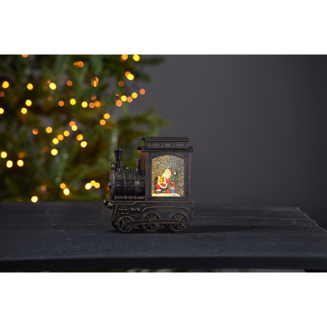 Vinter vannfylt lykt - Tog-Julebelysning dekor og pynt-Star Trading-991-82-Lightup.no