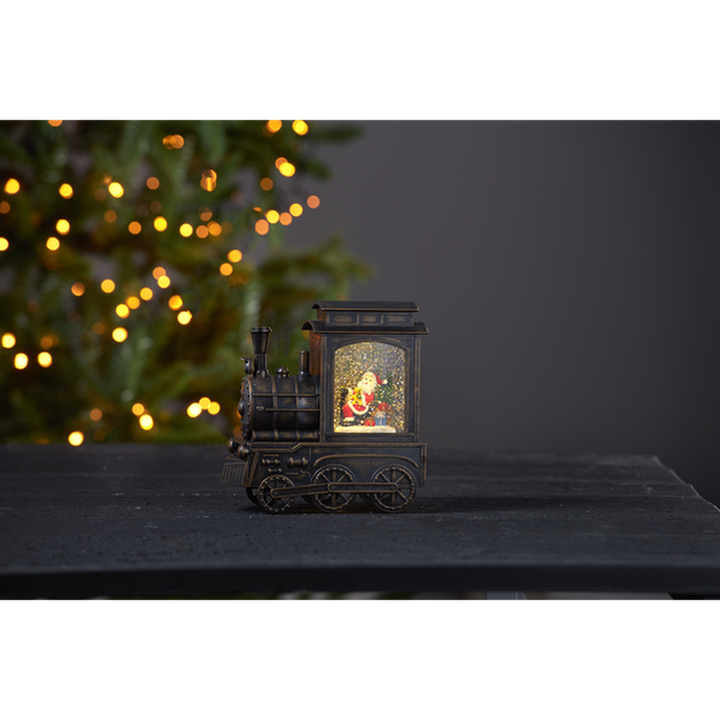 Vinter vannfylt lykt - Tog-Julebelysning dekor og pynt-Star Trading-991-82-Lightup.no