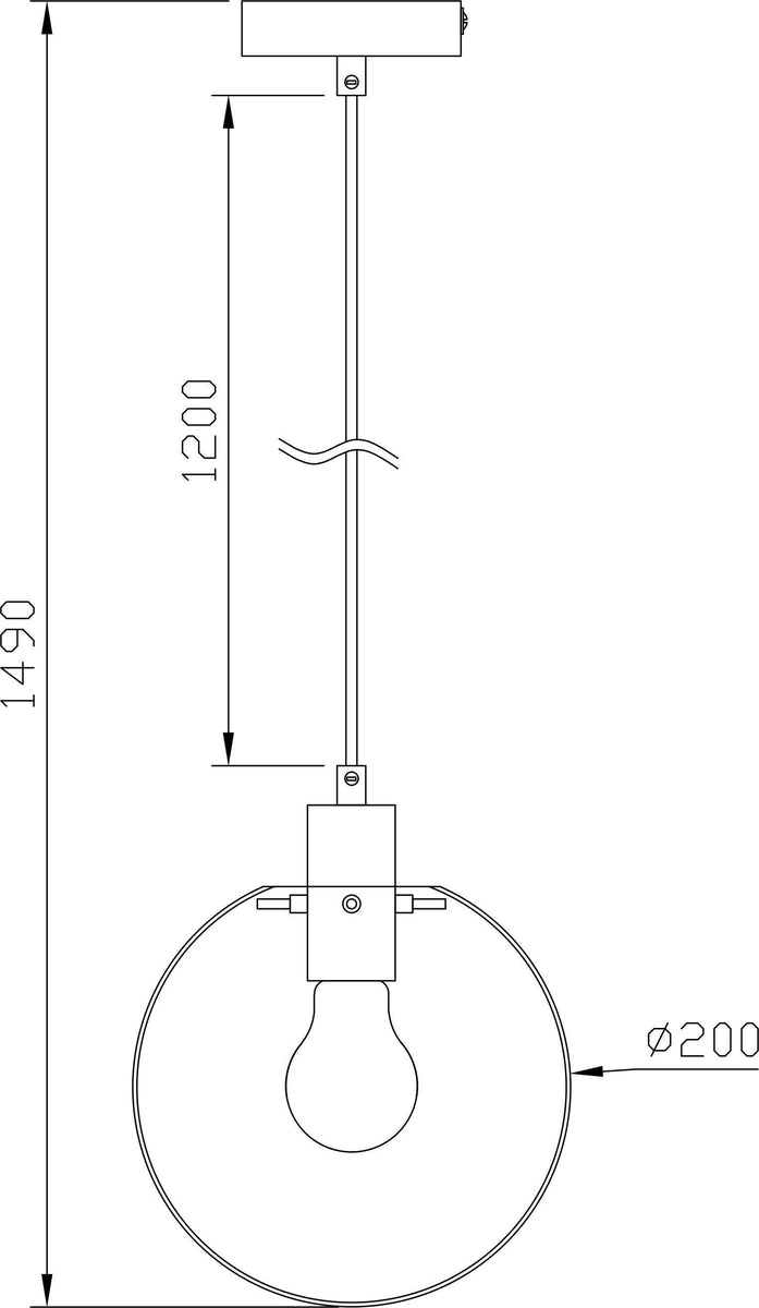 Viola takpendel 20 cm - Svart/klar-Takpendler-NorDesign-102000513-Lightup.no