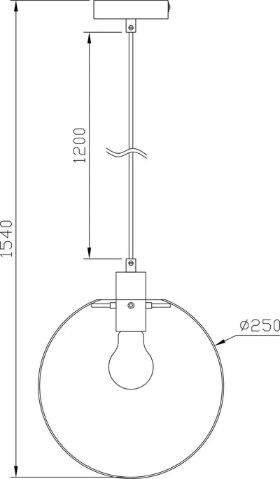 Viola takpendel 25 cm - messing/klar-Takpendler-NorDesign-102500313-Lightup.no