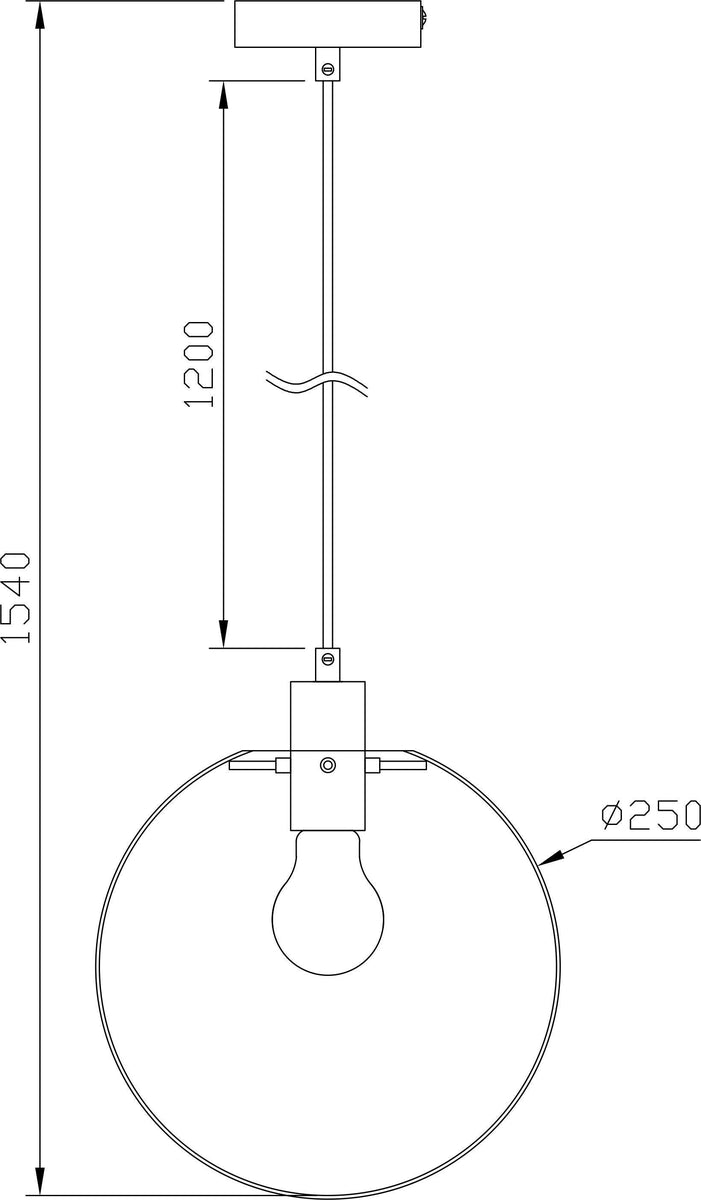 Viola takpendel 25 cm - messing/klar-Takpendler-NorDesign-102500313-Lightup.no