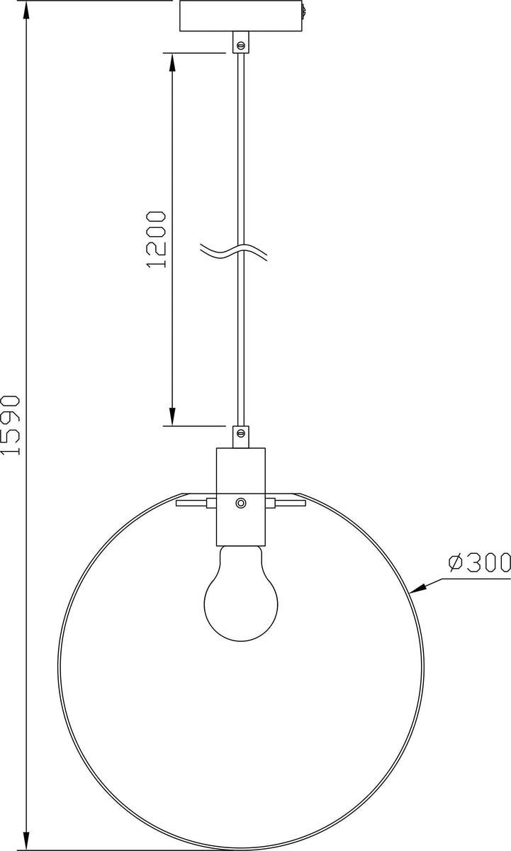 Viola takpendel 30 cm - messing/klar-Takpendler-NorDesign-103000313-Lightup.no