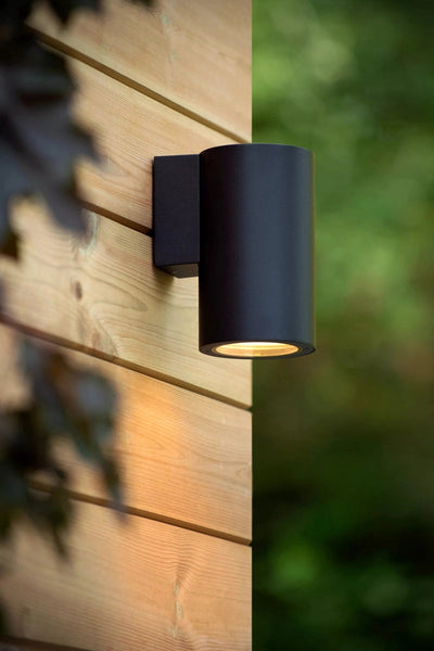 Volantis vegglampe utendørs ned IP54 E27 - Svart-Utebelysning vegg opp og ned-Lucide-LC27807/01/30-Lightup.no