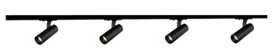 Vox Ezra spotskinne 4 spotter 2 meter 4x10W 3000K dimbar RA90 - Svart-Spotskinner 230V-NorDesign-389560205+389561305+389561205+164301005-4-Lightup.no