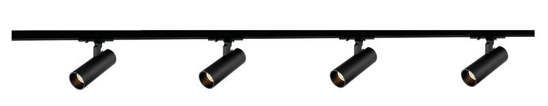 Vox Ezra spotskinne 4 spotter 2 meter 4x10W 3000K dimbar RA90 - Svart-Spotskinner 230V-NorDesign-389560205+389561305+389561205+164301005-4-Lightup.no