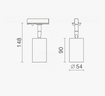 Vox Secco spot E27 - Hvit-Spotskinner 230V-NorDesign-387570306-Lightup.no