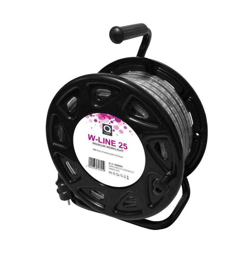 W-line 25 meter ledstripe på trommel 230V-Arbeidslys-Q-Light-3280002-Lightup.no