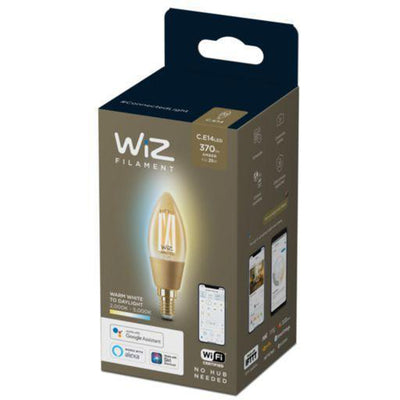 WiZ E14 Filament Lyspære 4,9W Wifi - Justerbar fargetemperatur 2000-5000 Kelvin-LED-pære E14 sokkel-WiZ-929002419001-Lightup.no