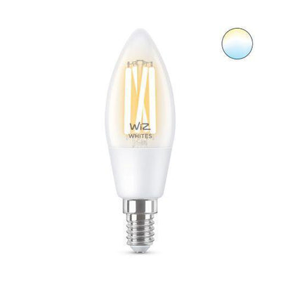 WiZ E14 Filament Lyspære 4,9W Wifi - Justerbar fargetemperatur 2700-6500 Kelvin-LED-pære E14 sokkel-WiZ-929002418901-Lightup.no