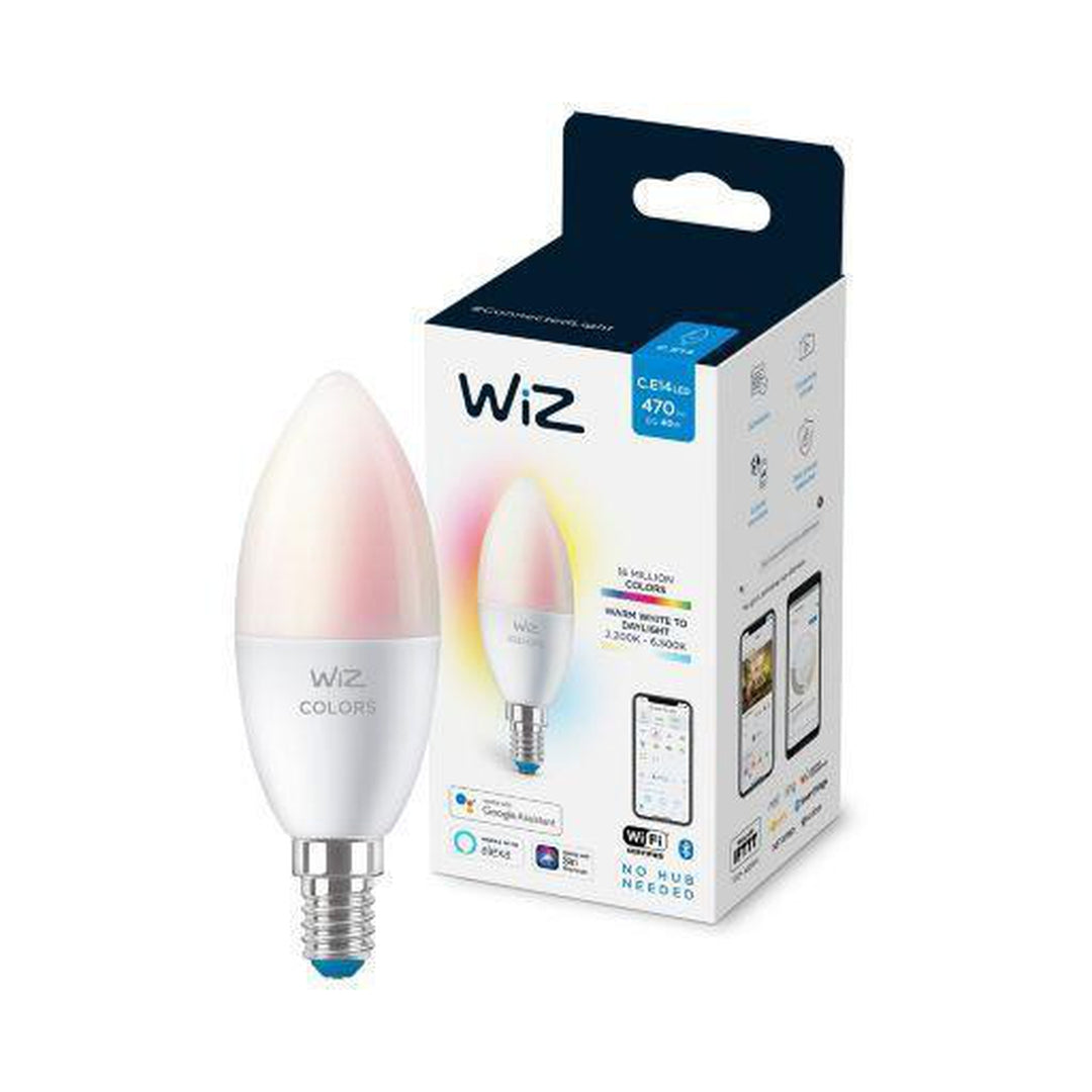 WiZ E14 Mignon Lyspære 4,9W Wifi - Fullfarge-LED-pære E14 sokkel-WiZ-929002448802-Lightup.no