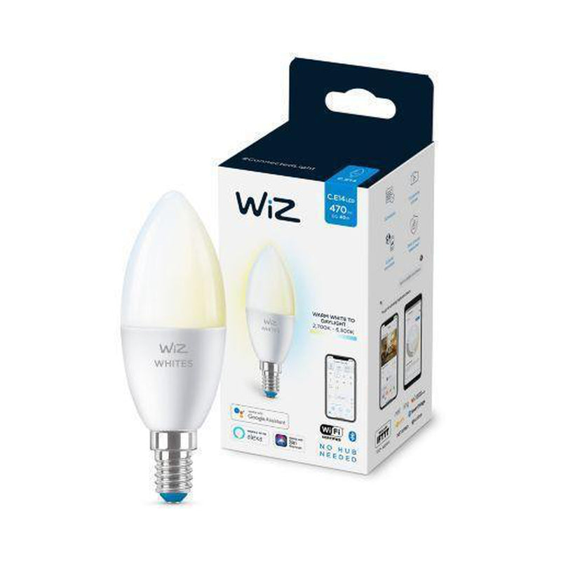 WiZ E14 Mignon Lyspære 4,9W Wifi - Justerbar fargetemperatur 2700-6500 Kelvin-LED-pære E14 sokkel-WiZ-929002448702-Lightup.no