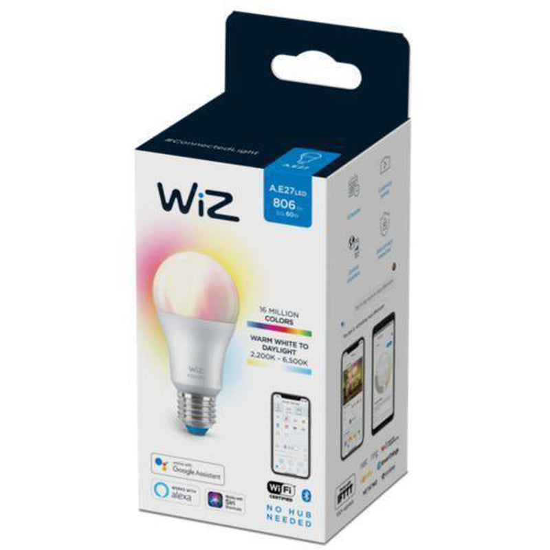 WiZ E27 Lyspære A60 8W Wifi - Fullfarge-Smartpærer E27-WiZ-929002383602-Lightup.no