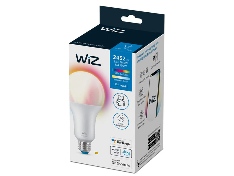 WiZ E27 Lyspære A80 18,5W Wifi - Fullfarge-Smartpærer E27-WiZ-929003500001-Lightup.no