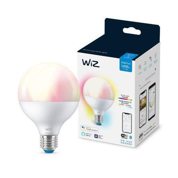 WiZ E27 Lyspære G95 11W Wifi - Fullfarge-Smartpærer E27-WiZ-929002383902-Lightup.no