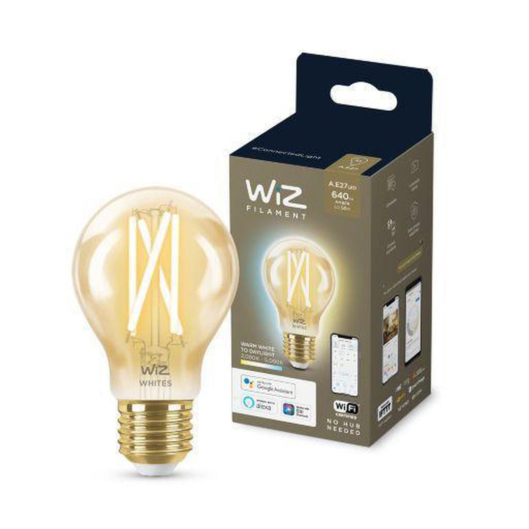 WiZ E27 Lyspære filament A60 6,7W Wifi - Justerbar fargetemperatur 2000-5000 Kelvin-Smartpærer E27-WiZ-929002417201-Lightup.no