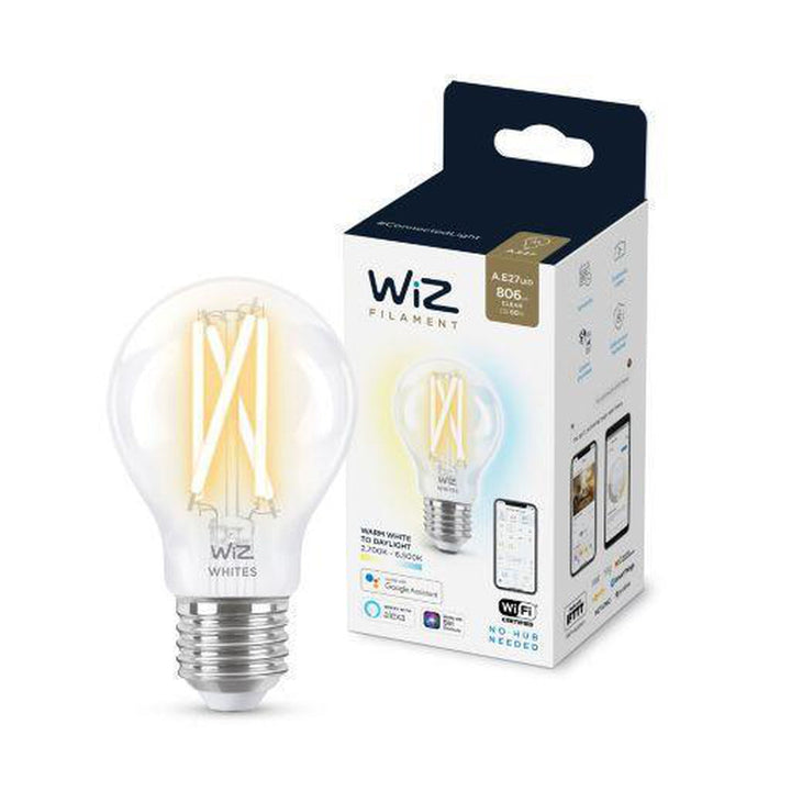 WiZ E27 Lyspære filament A60 6,7W Wifi - Justerbar fargetemperatur 2700-6500 Kelvin-Smartpærer E27-WiZ-929002417101-Lightup.no