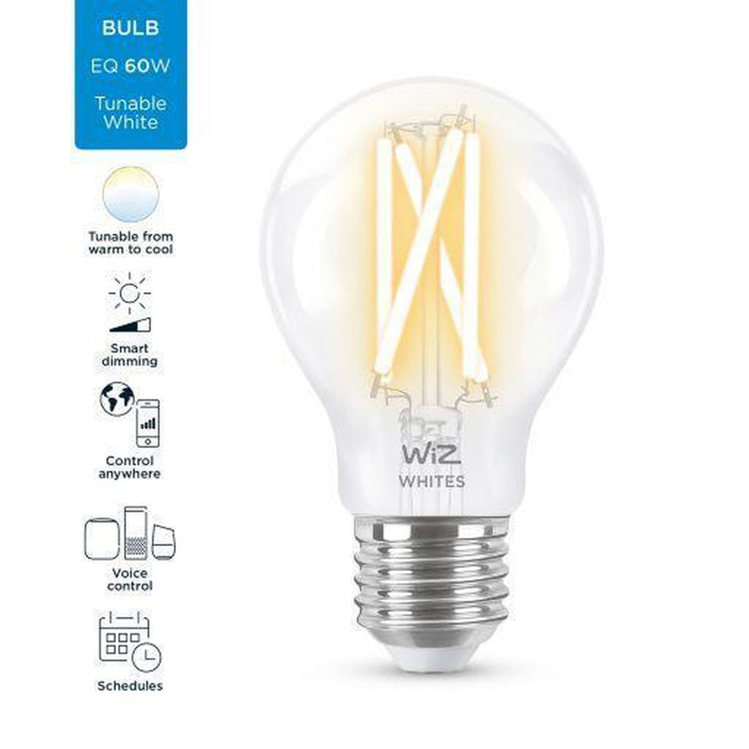 WiZ E27 Lyspære filament A60 6,7W Wifi - Justerbar fargetemperatur 2700-6500 Kelvin-Smartpærer E27-WiZ-929002417101-Lightup.no