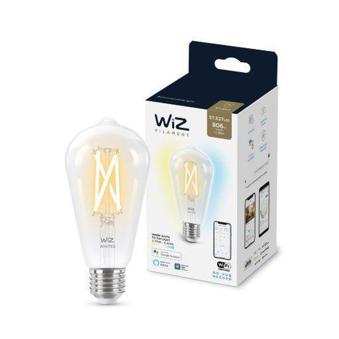 WiZ E27 Lyspære filament A64 6,7W Wifi - Justerbar fargetemperatur 2700-6500 Kelvin-Smartpærer E27-WiZ-929003018601-Lightup.no