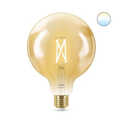 WiZ E27 Lyspære filament G125 6,7W Wifi - Justerbar fargetemperatur 2000-5000 Kelvin-Smartpærer E27-WiZ-929003017901-Lightup.no