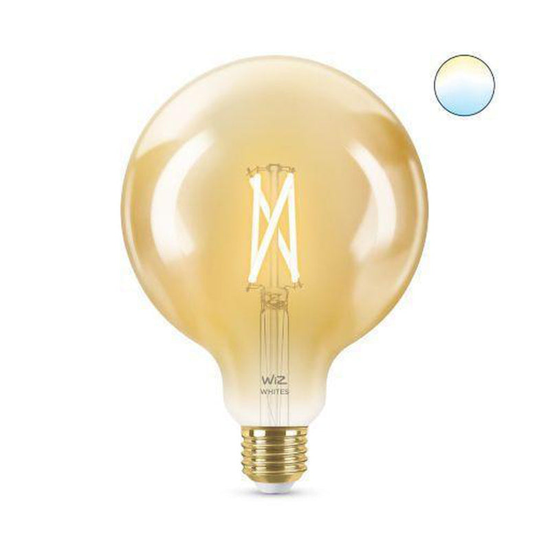 WiZ E27 Lyspære filament G125 6,7W Wifi - Justerbar fargetemperatur 2000-5000 Kelvin-Smartpærer E27-WiZ-929003017901-Lightup.no