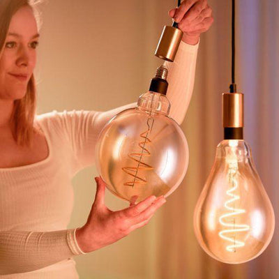 WiZ E27 Lyspære filament G200 6,5W Wifi - Justerbar fargetemperatur 2000-5000 Kelvin-Smartpærer E27-WiZ-929002419301-Lightup.no