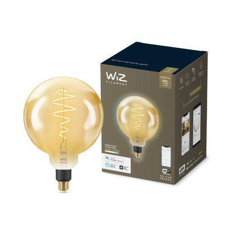 WiZ E27 Lyspære filament G200 6,5W Wifi - Justerbar fargetemperatur 2000-5000 Kelvin-Smartpærer E27-WiZ-929002419301-Lightup.no