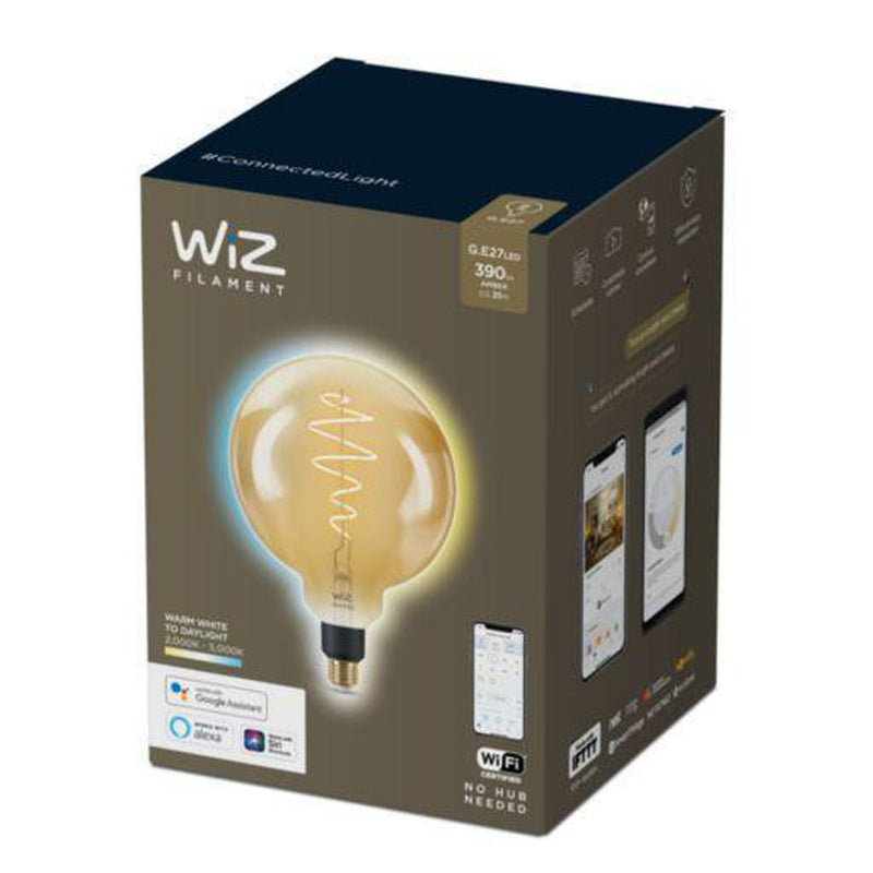 WiZ E27 Lyspære filament G200 6,5W Wifi - Justerbar fargetemperatur 2000-5000 Kelvin-Smartpærer E27-WiZ-929002419301-Lightup.no