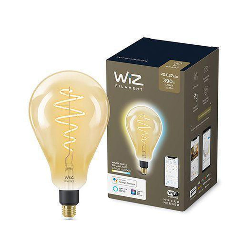 WiZ E27 Lyspære filament PS160 6,5W Wifi - Justerbar fargetemperatur 2000-5000 Kelvin-Smartpærer E27-WiZ-929002419601-Lightup.no
