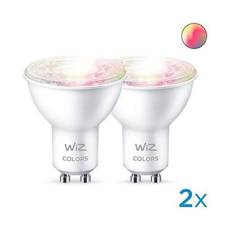 WiZ GU10 Lyspære 4,9W Wifi - Fullfarge 2 pakning-LED-pære GU10-WiZ-929002448432-Lightup.no
