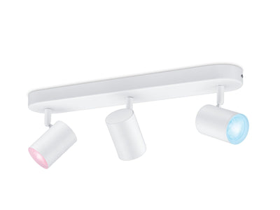WiZ Smart Imageo 3 lys spot 3x5W 2700-6500K RGB Fullfarge Wîfi - Hvit-Taklamper-WiZ-929002658901-Lightup.no