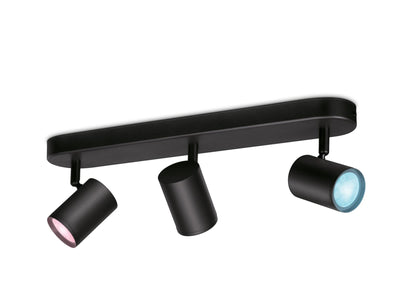 WiZ Smart Imageo 3 lys spot 3x5W 2700-6500K RGB Fullfarge Wîfi - Svart-Taklamper-WiZ-929002659201-Lightup.no