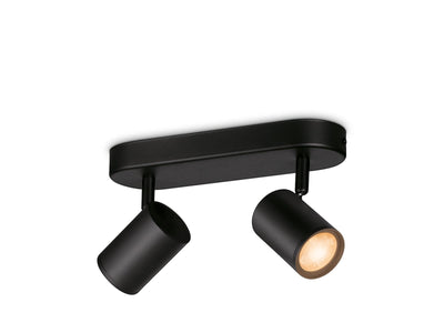 WiZ Smart Imageo dobbel spot 2x5W 2700-6500K RGB Fullfarge Wîfi - Svart-Taklamper-WiZ-929002659101-Lightup.no