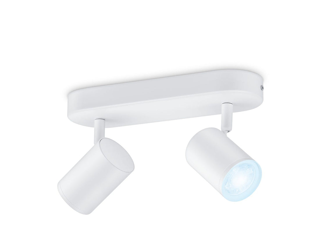 WiZ Smart Imageo dobbel spot 2x5W 2700-6500K Wîfi - Hvit-Taklamper-WiZ-929002658201-Lightup.no