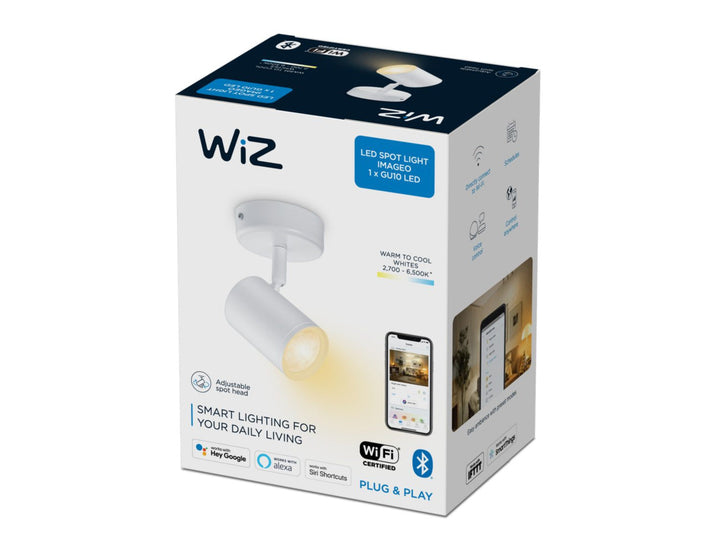 WiZ Smart Imageo enkelt spot 5W 2700-6500K Wîfi - Hvit-Taklamper-WiZ-929002658101-Lightup.no